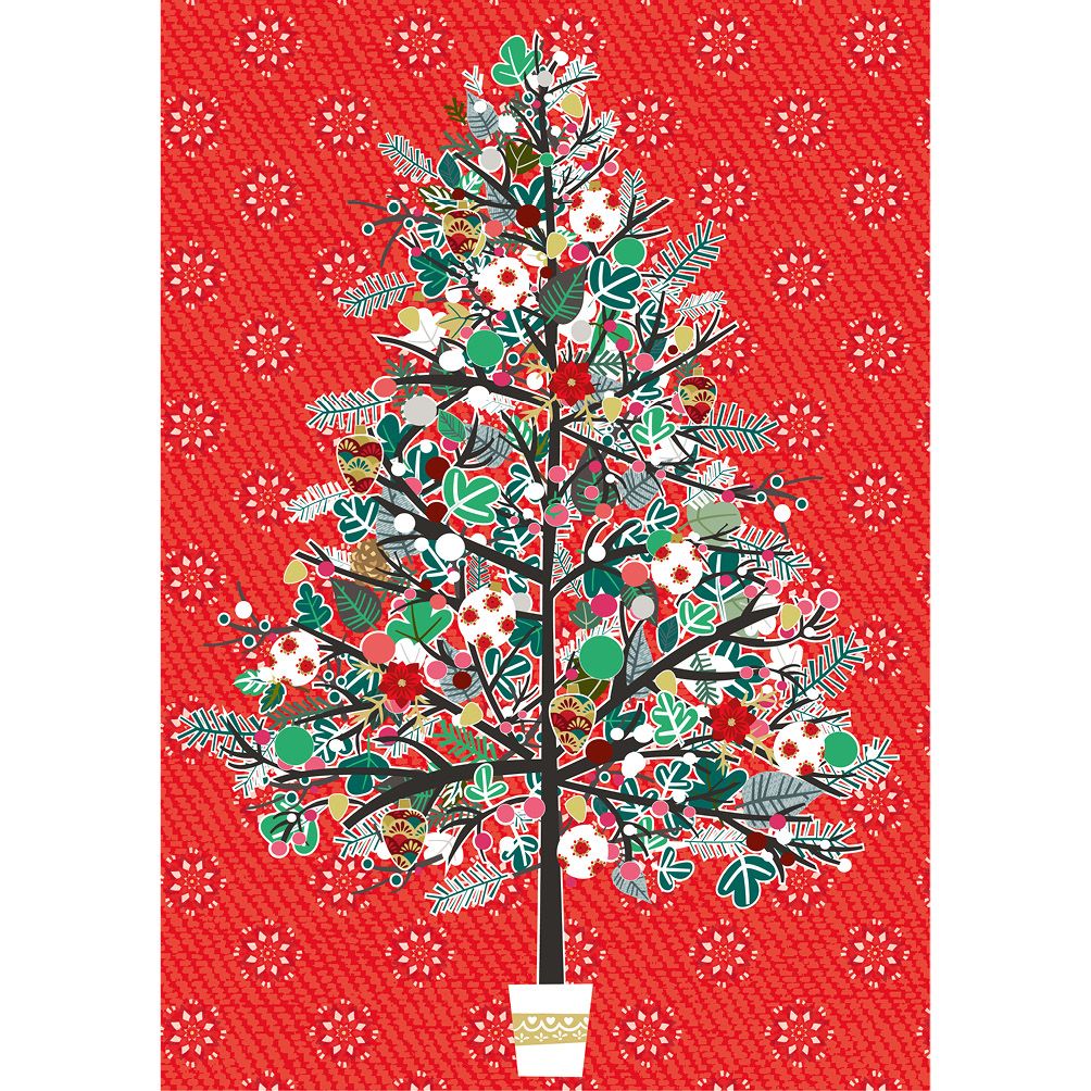 Evergreen Red Tree