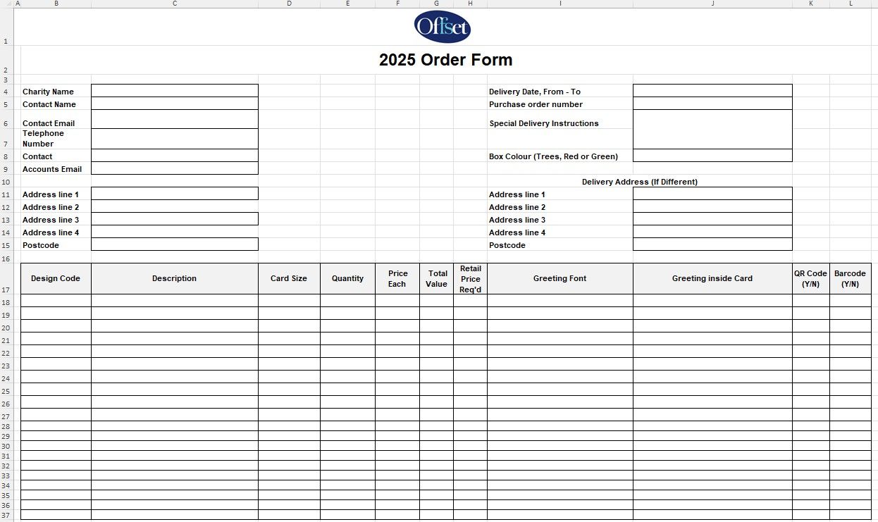 2025 Order Form