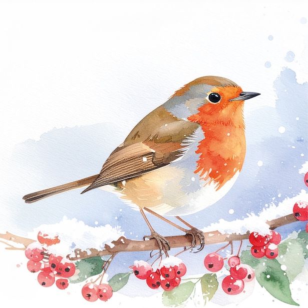 Robin Berry Watercolour