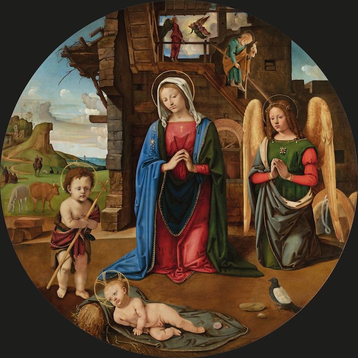 The Nativity with the Infant Saint John by Piero di Cosimo