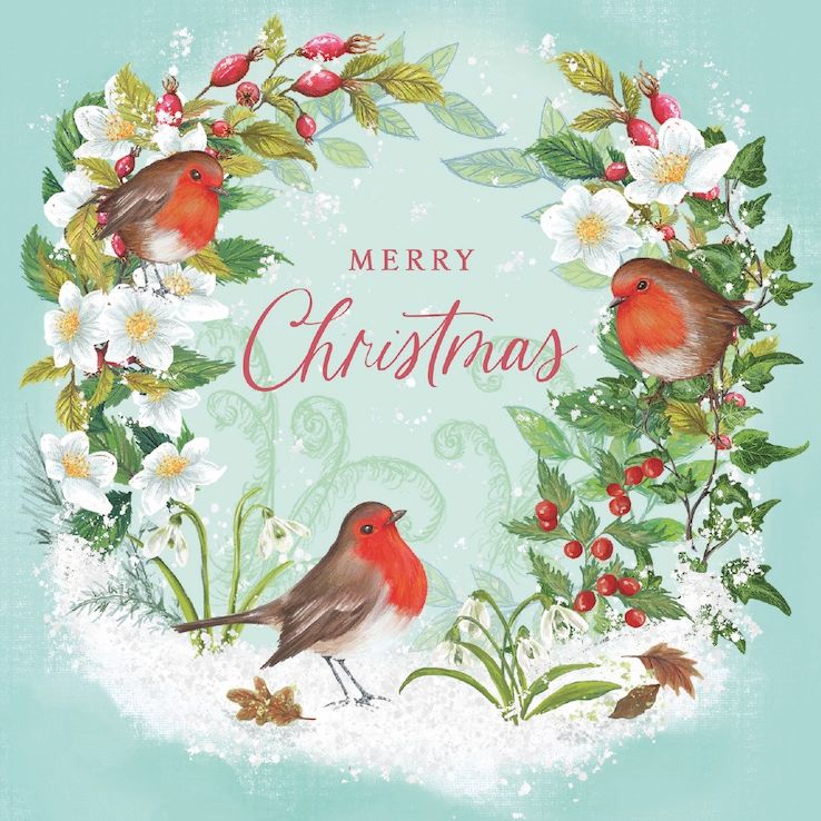 Robins Festive Wreath