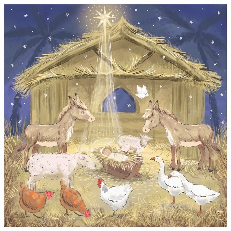 All the animals gathered around