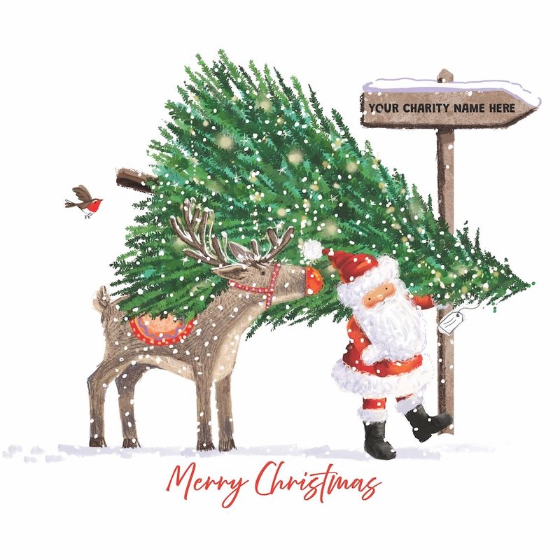 Santa Delivering tree