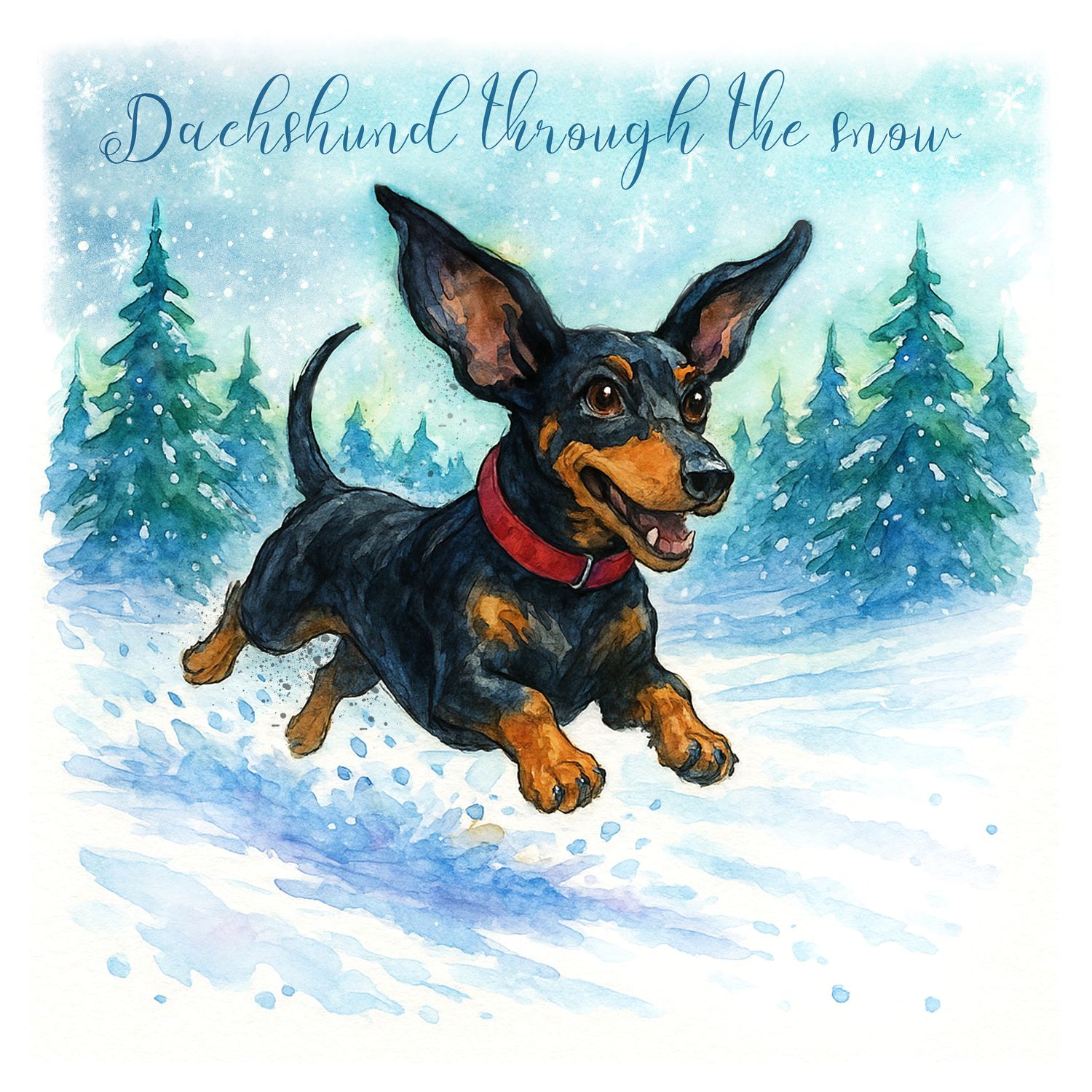 Snowy Dachshund