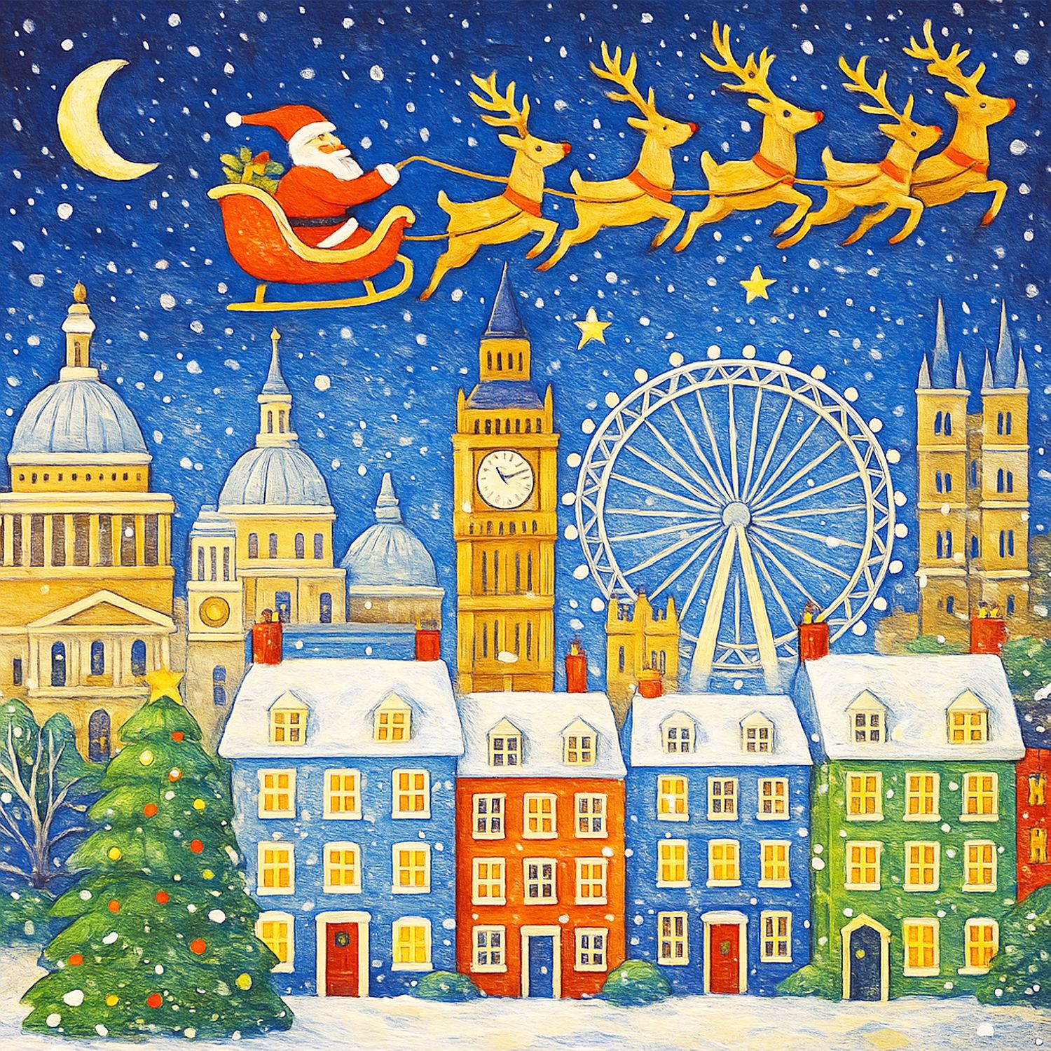 Santa over London