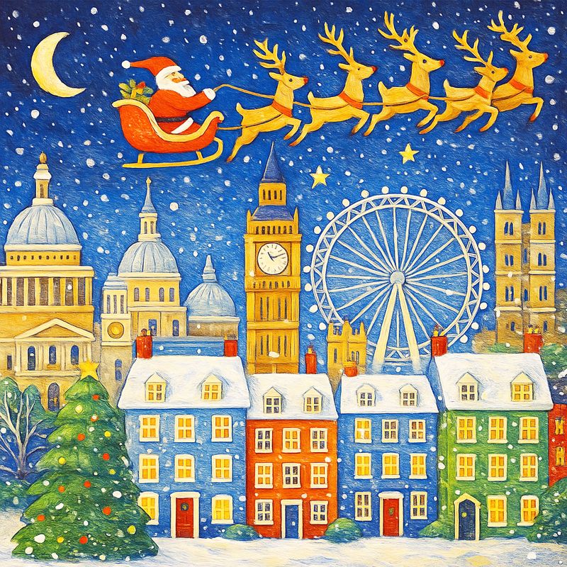 Santa over London