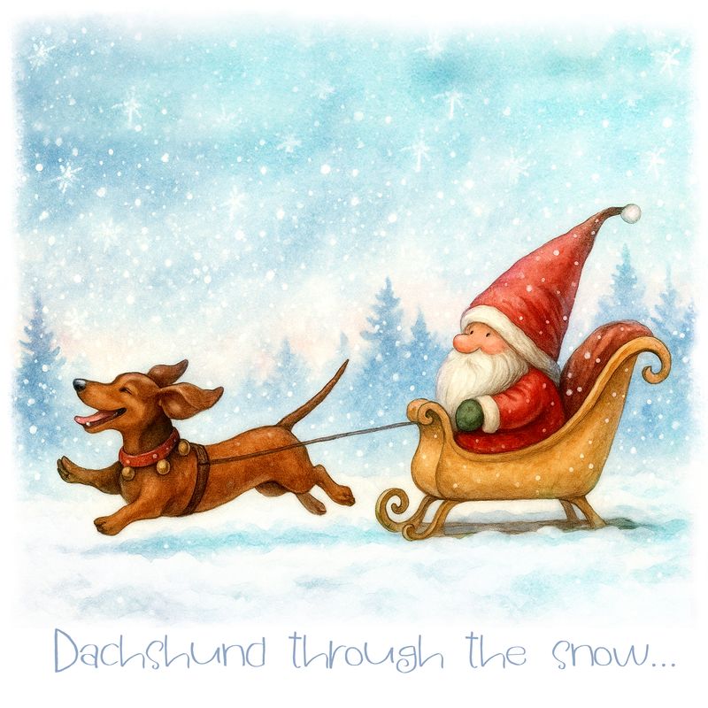 Dachshund Santa