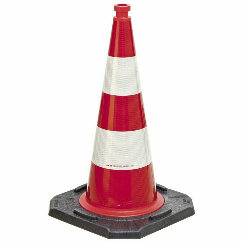 Verkehrsleitkegel 500mm mit Gummifuß TL BAst Zulassung DIN EN 13422 Verkehrsleitkegel 500mm mit Gummifuß TL BAst Zulassung DIN EN 13422