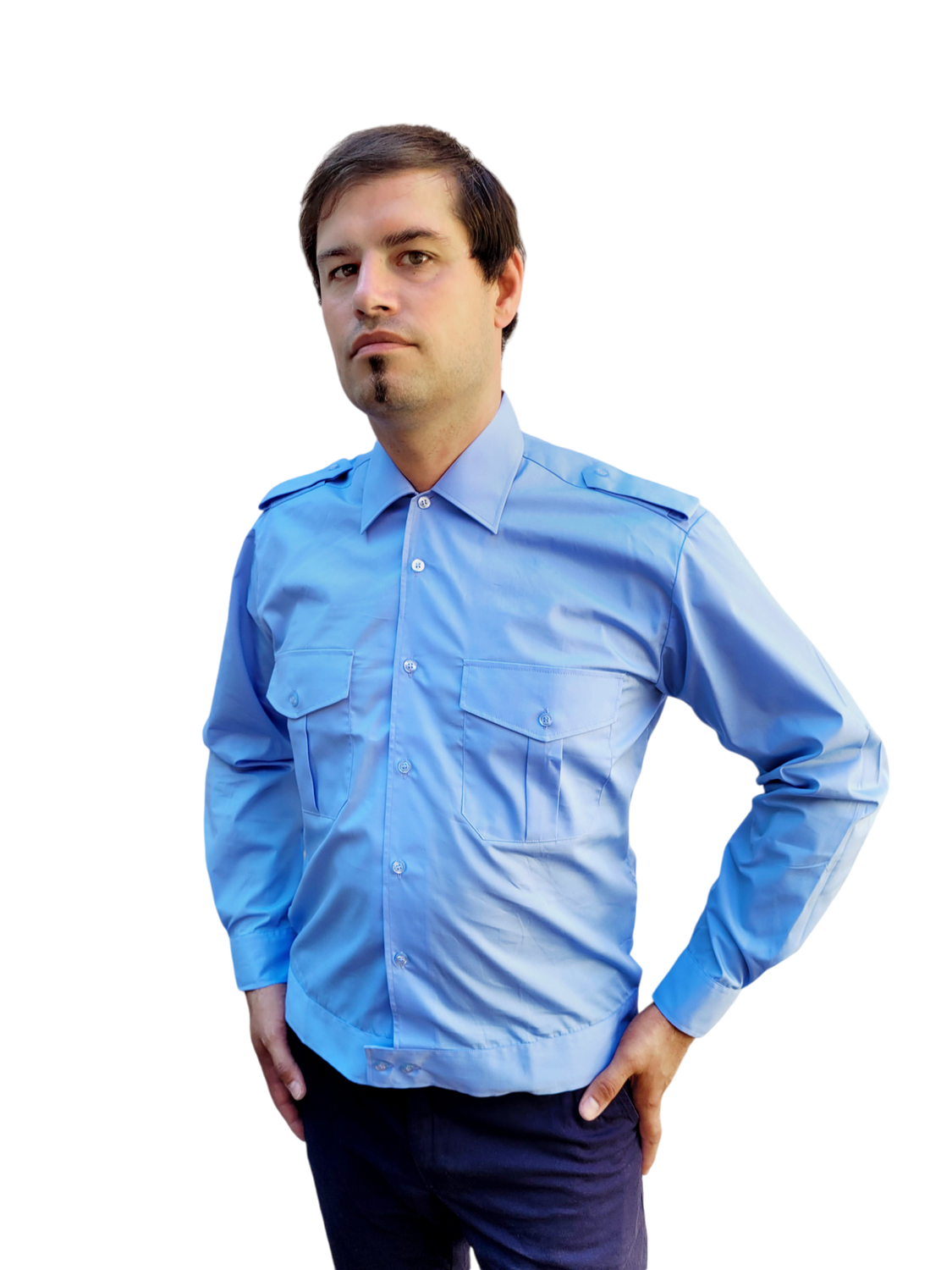 Feuerwehr Blouson Herren Langarm blau