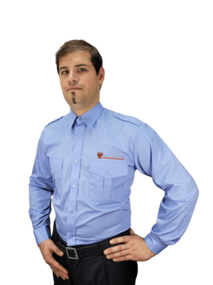 Feuerwehr Brandenburg Hemd Langarm blau