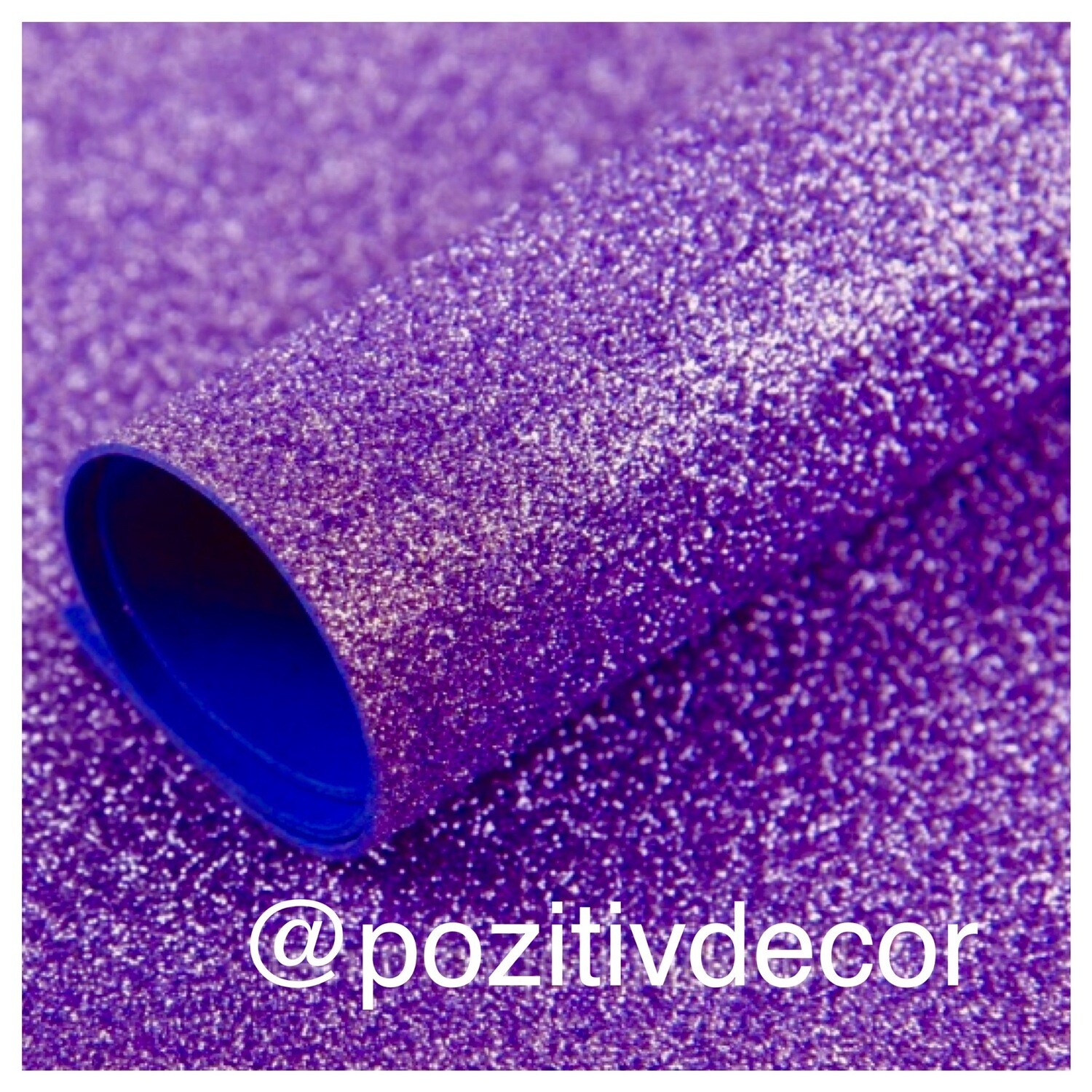 Фоамиран глиттерный, рулонный, 2 мм, цвет - фиолетовый , ширина 1м