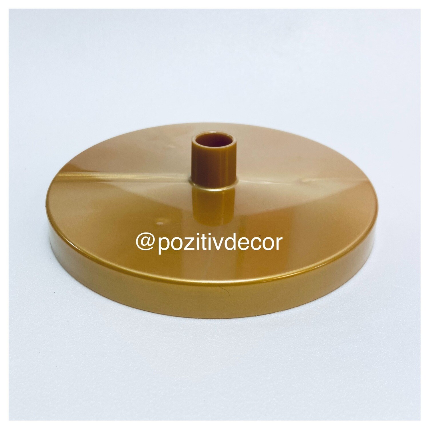 Подставка для изготовления настольного светильника, диаметр 15 см , для трубы D16 мм , цвет - золото