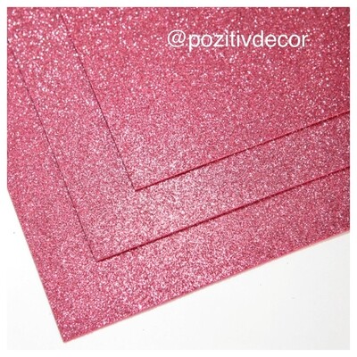Фоамиран глиттерный - толщина 1,5 мм , размер листа 60/70 см.
Цвет - холодный розовый