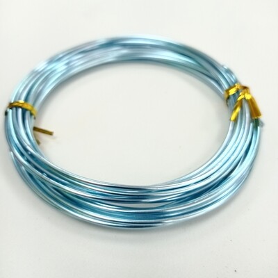 Проволока алюминиевая для рукоделия 2 мм*5м, цвет - голубой