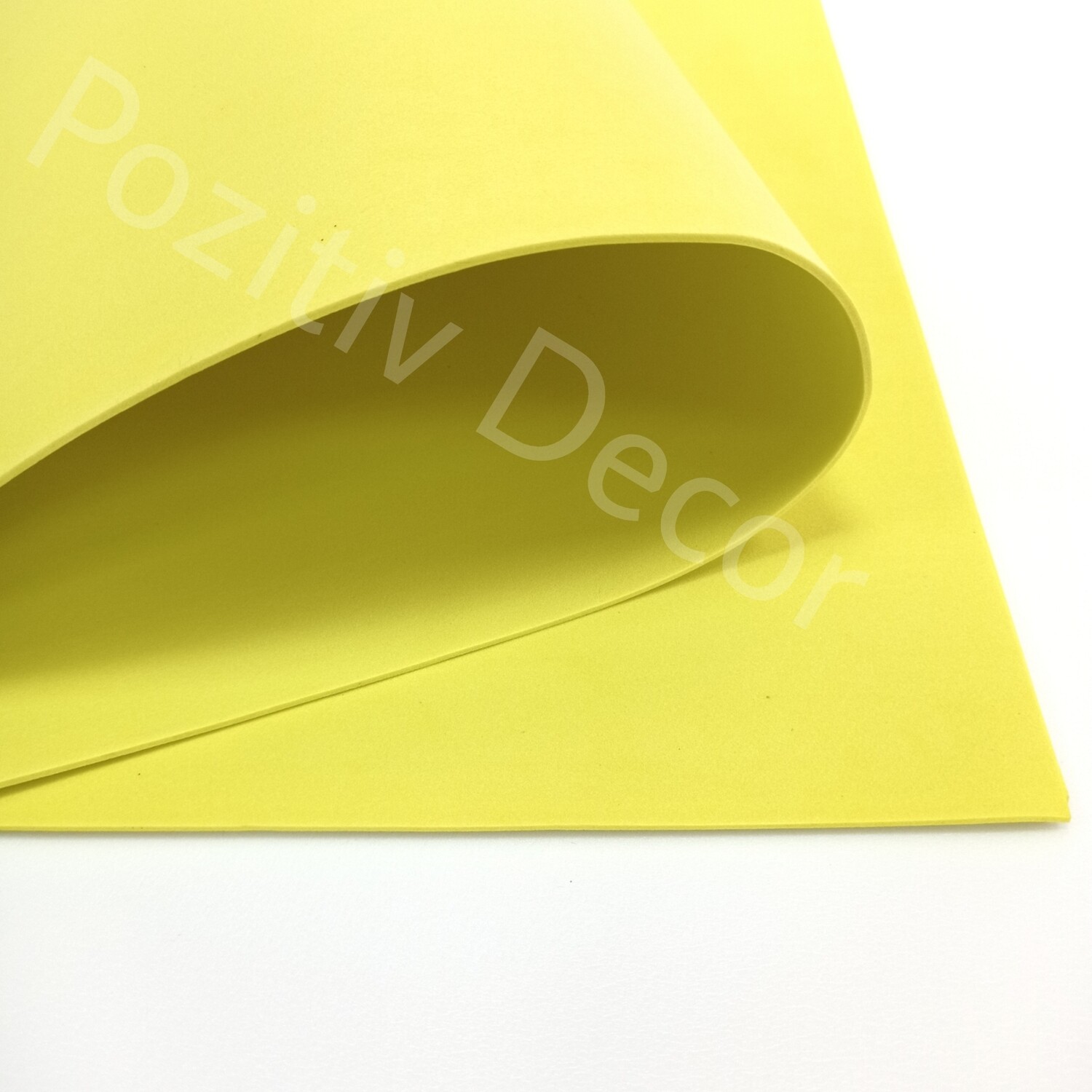 Фоамиран в листах 50х50 см, 2 мм, цвет - ЖЕЛТЫЙ, color - 3412, (цена за 1 лист)