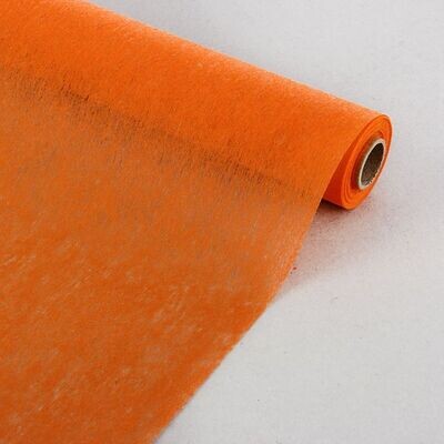 Уценка - флористический фетр оранжевый (50смх15м) рулон