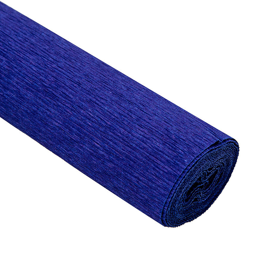 Уценка - флористическая гофробумага, цвет- фиолетово-синий (50смх2,5м)