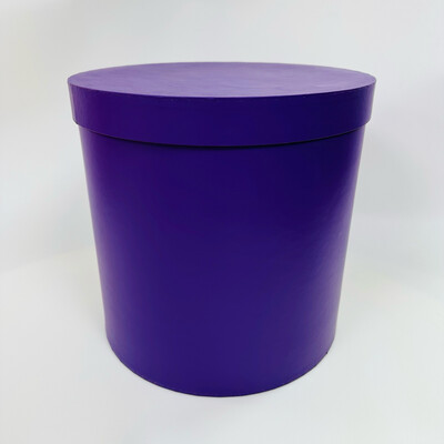Коробка круглая 25/25 см, фиолетовая