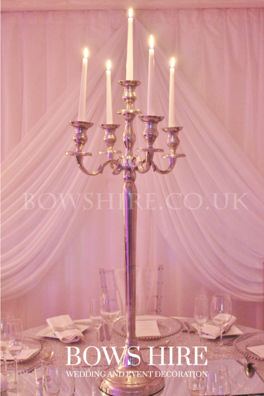 100cm Silver Candelabra