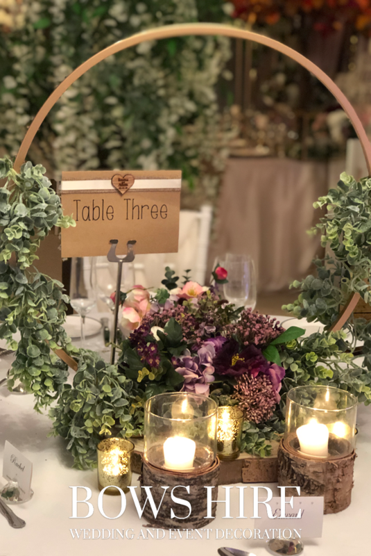 Gold Hoop with Flowers
