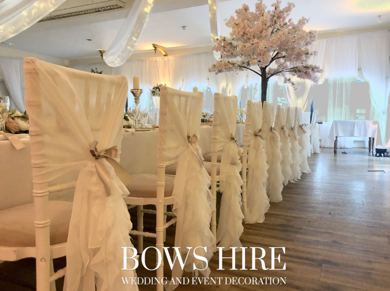 Ivory Chiffon Hood with Tail