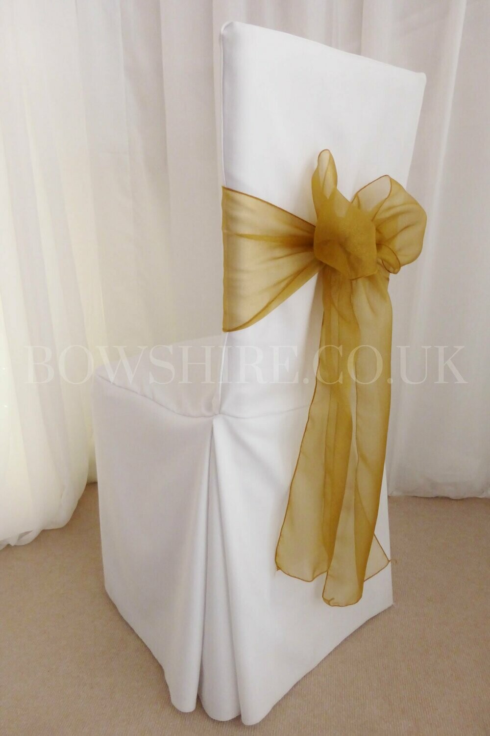 Antique Gold Organza Sash
