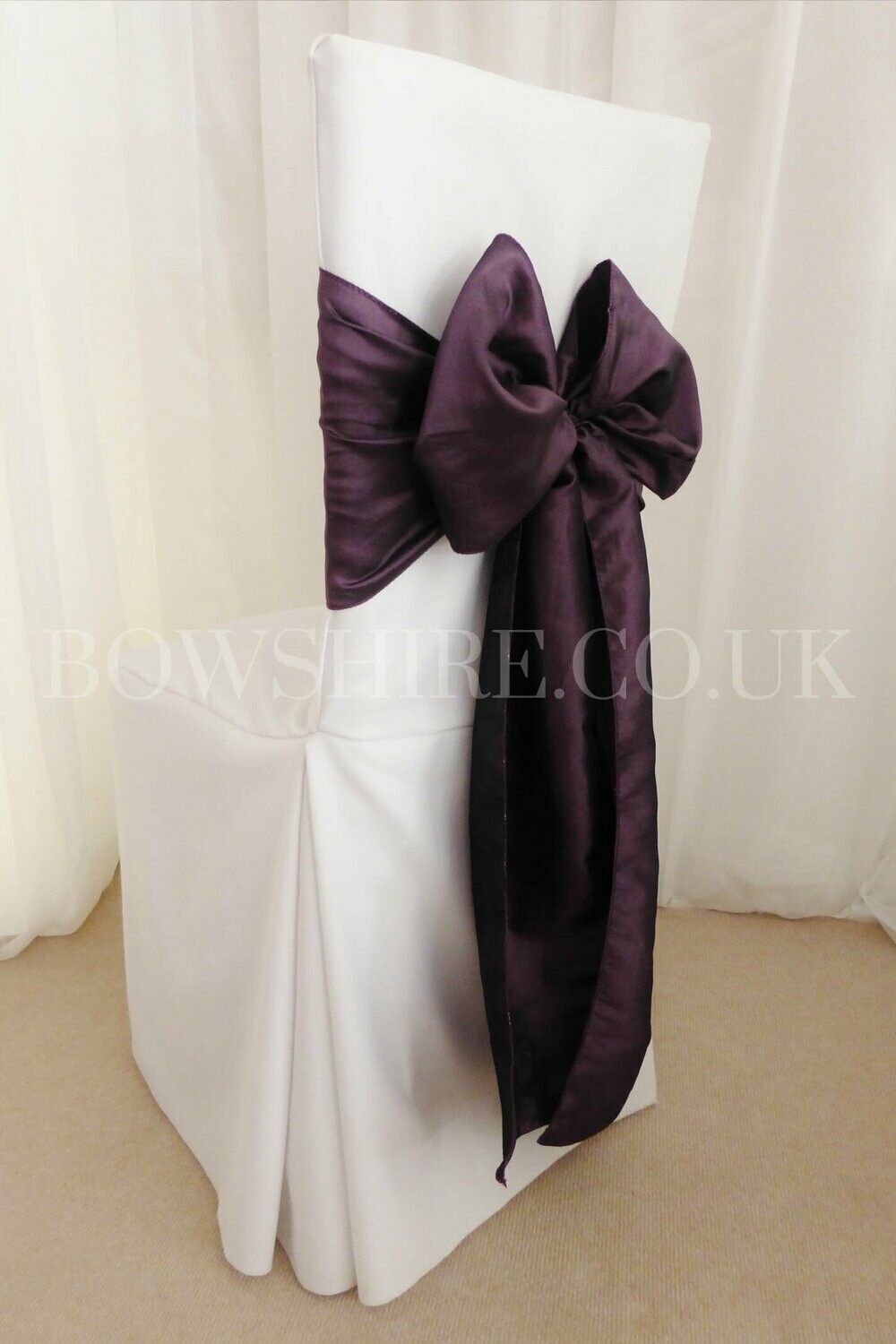 Aubergine Taffeta Sash