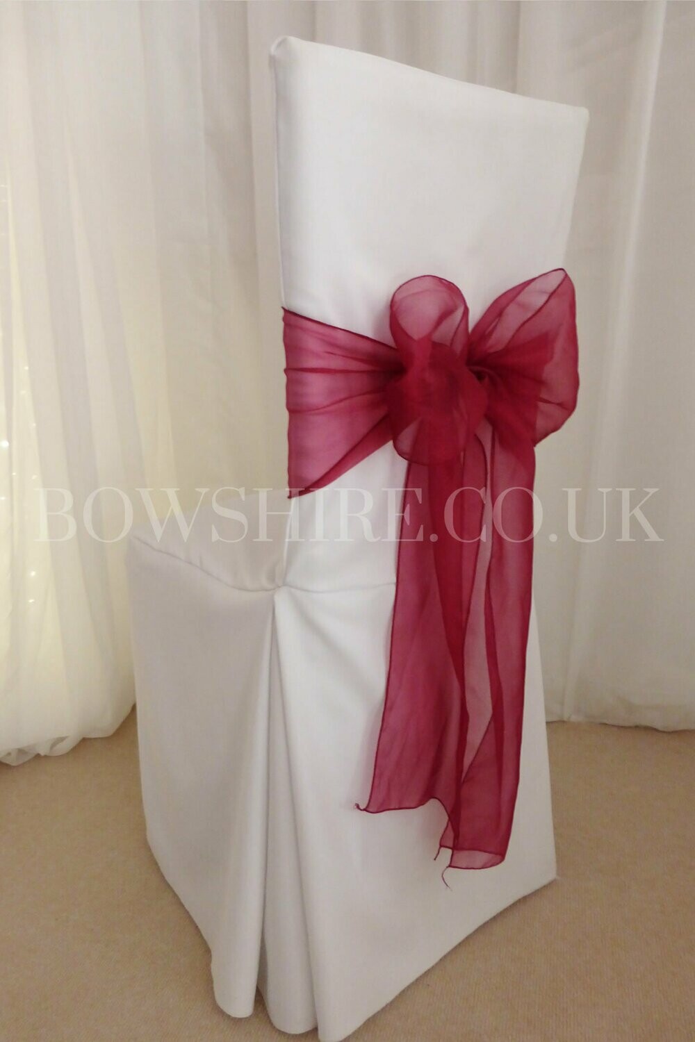 Burgundy Organza Sash