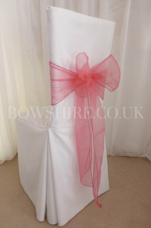 Coral Organza Sash