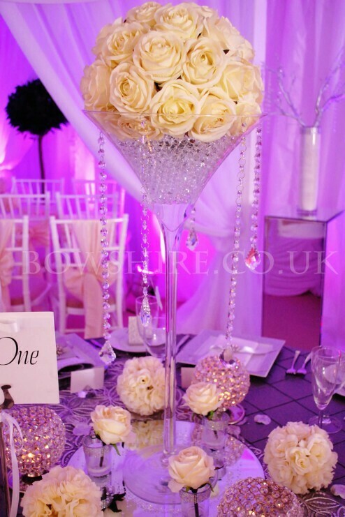 70cm Martini Vase with Flowers