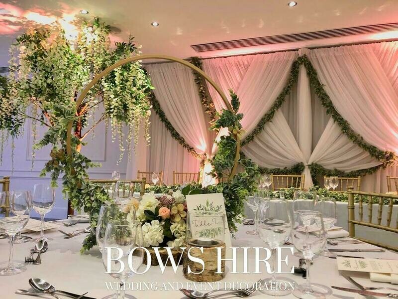 Grecian Backdrop with Foliage