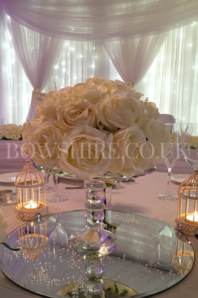 Crystal Stand with Roses