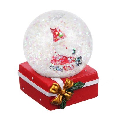 396-603 СНОУ БУМ Снежный шар 4,5х4,5х6см, полистоун, "Дед Мороз на подарке"