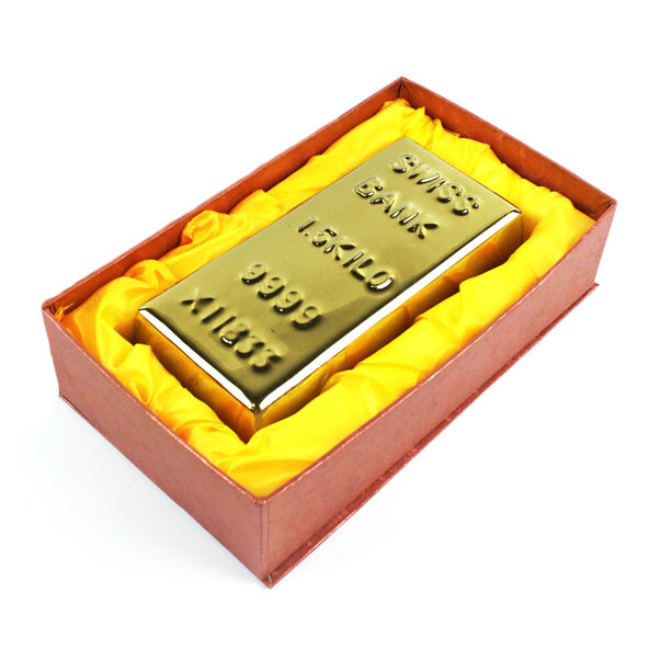 52003 Копилка Слиток золота в подарочной упаковке, L15*W6*H4 см