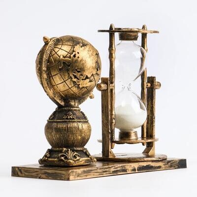 7109225 Песочные часы "Глобус", сувенирные, 15.5 х 7 х 12.5 см