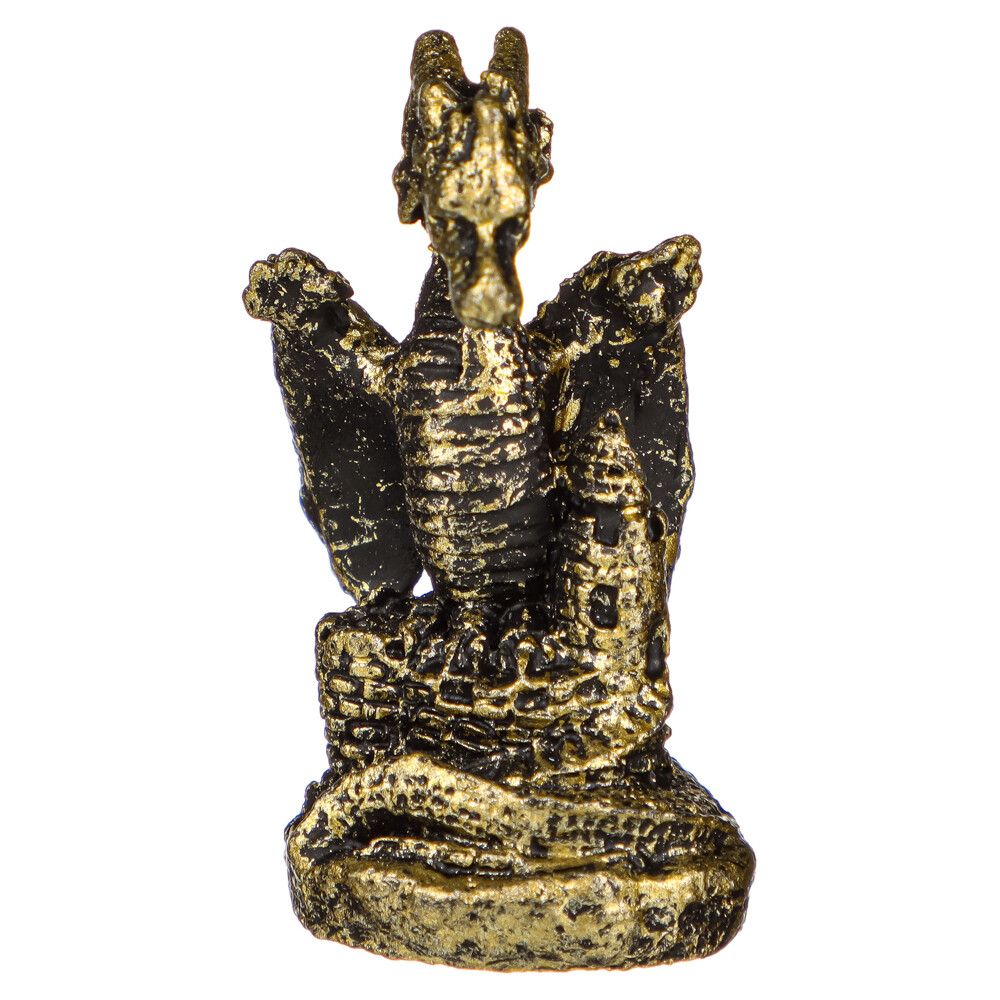 398-238  Сувенир "Сказочный дракон" 2х2х3,8, полистоун, состаренная бронза
