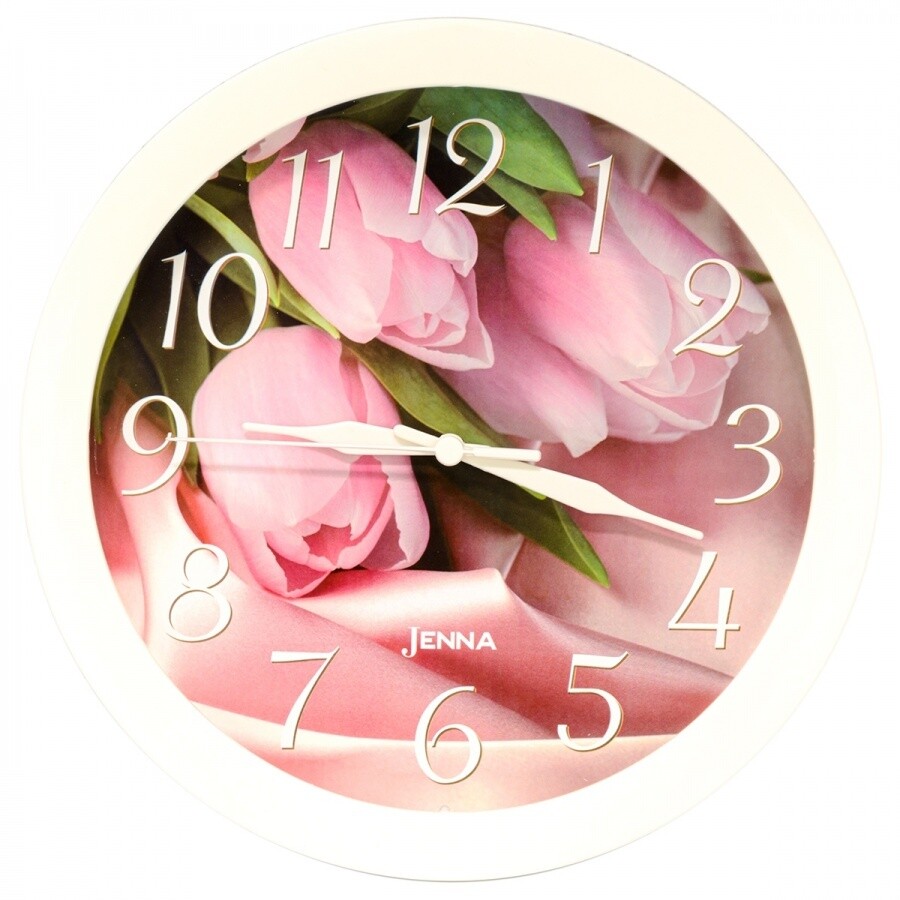 JN-100010p Часы настенные JENNA JN-100010 (розовое кольцо)