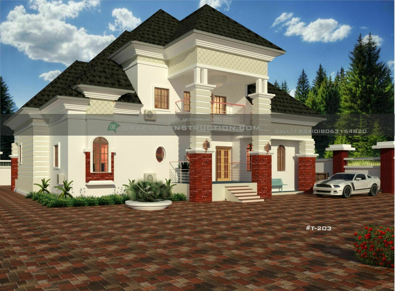 4 Bedroom Penthouse Floorplans with Key Construction Materials Estimate | Nigerian House Plans