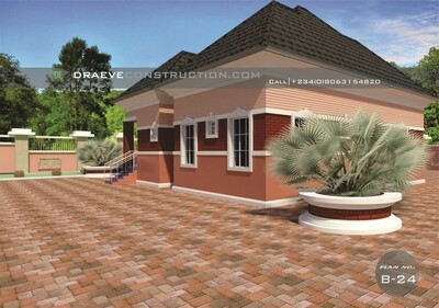 3 Bedroom Bungalow Design Floorplan with Key Construction Materials Estimate | Nigerian House Plans