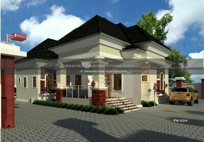 4 Bedroom Bungalow Floorplan with Key Construction Materials Estimate | Nigerian House Plans