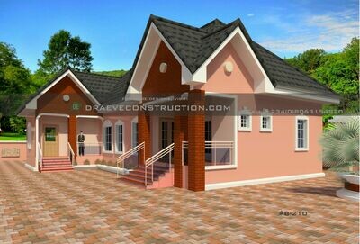 3 Bedroom Bungalow with Selfcontain Floorplan and Key Construction Materials Estimate | Nigerian House Plans