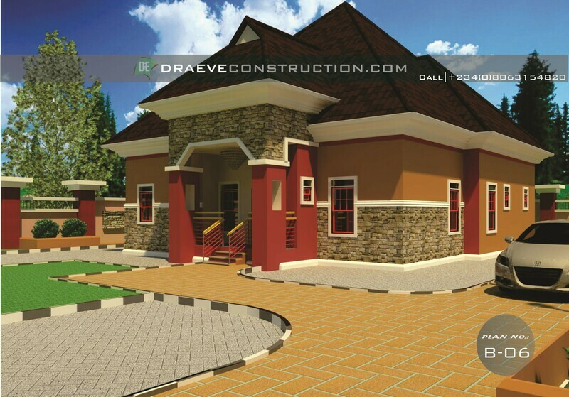 3 Bedroom Bungalow Floor Plan with Key Construction Materials Estimate | Nigerian House Plans