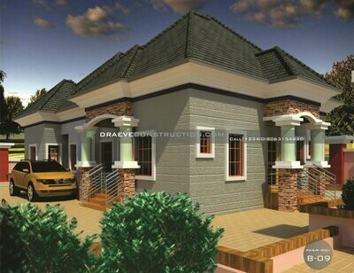 3 Bedroom Flat +Self-contain Floorplan with Key Construction Materials Estimate | Nigerian House Plans