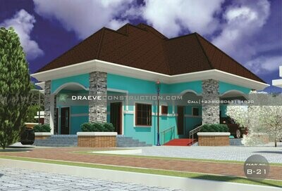 4 Bedroom Bungalow Floorplan with Key Construction Materials Estimate | Nigerian House Plans