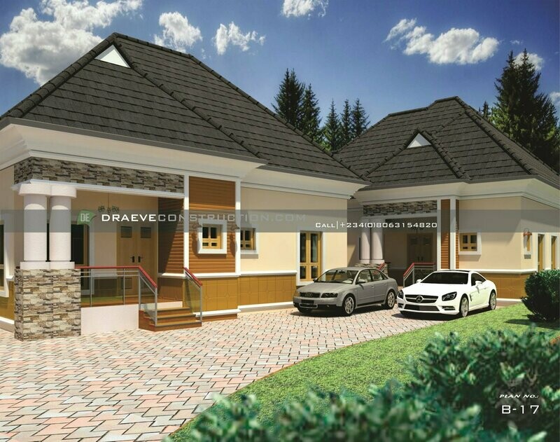 3 Bedroom Bungalow &amp; 2 Bedroom Flat BQ Floorplan with Key Construction Materials Estimate | Nigerian House Plans