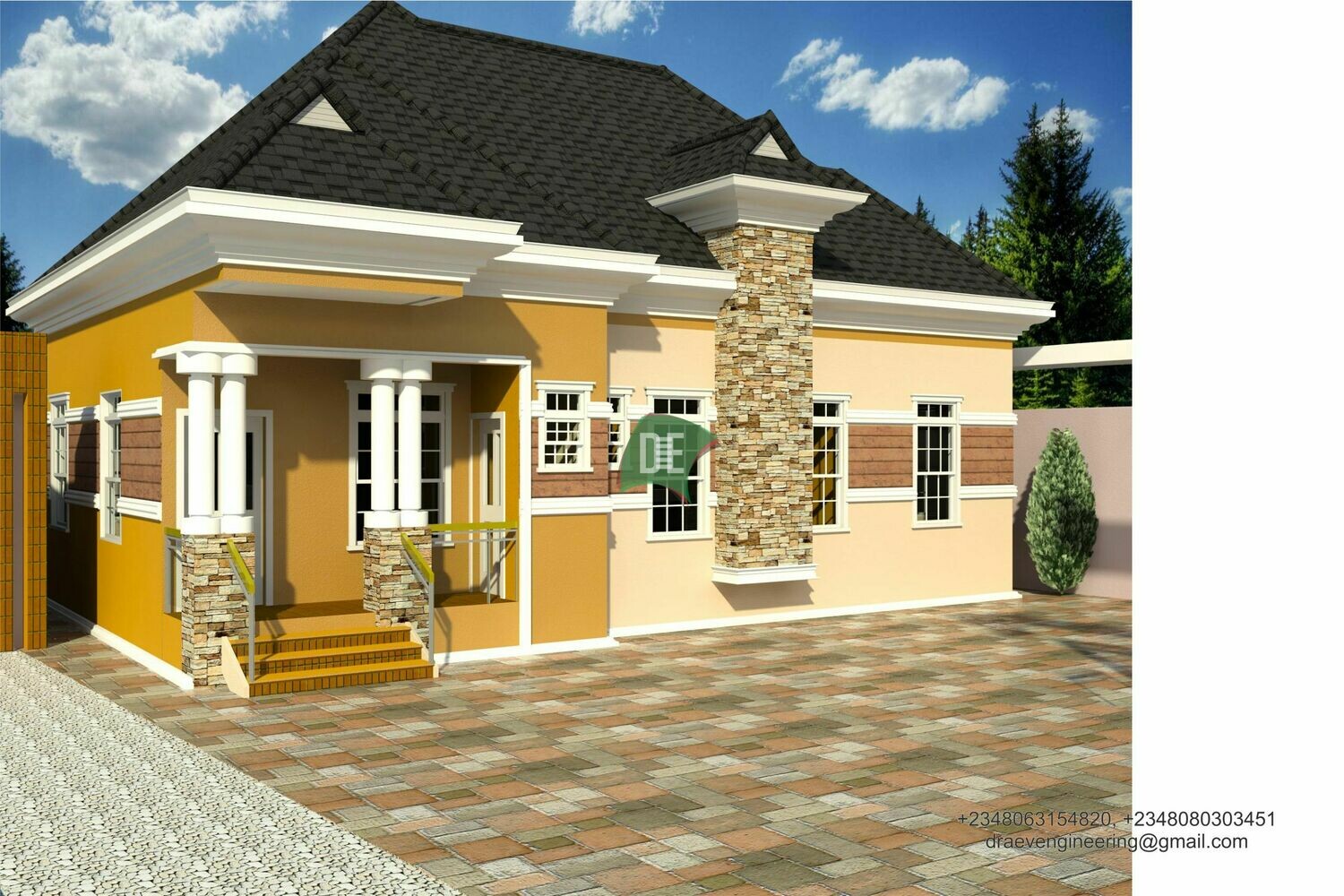 3 Bedroom Bungalow Floor Plan Preview | Nigerian House Plans