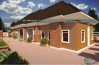 1, 2 &amp; 3 Bedroom Flats Floorplan with Key Construction Materials Estimate | Nigerian House Plans