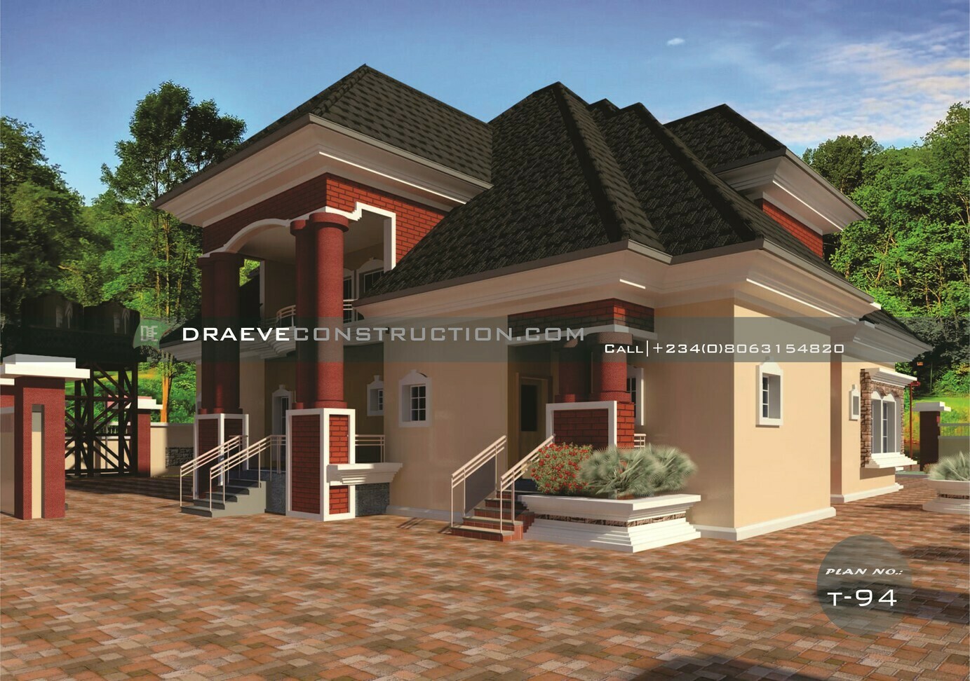 5 Bedroom Penthouse Floorplans with Key Construction Materials Estimate | Nigerian House Plans