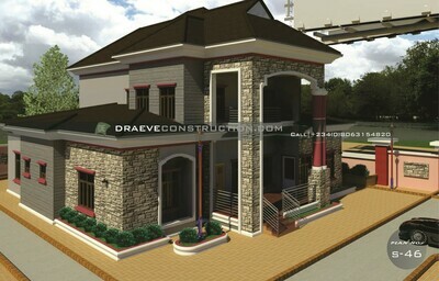 5 Bedroom Penthouse Floorplans with Key Construction Materials Estimate | Nigerian House Plans