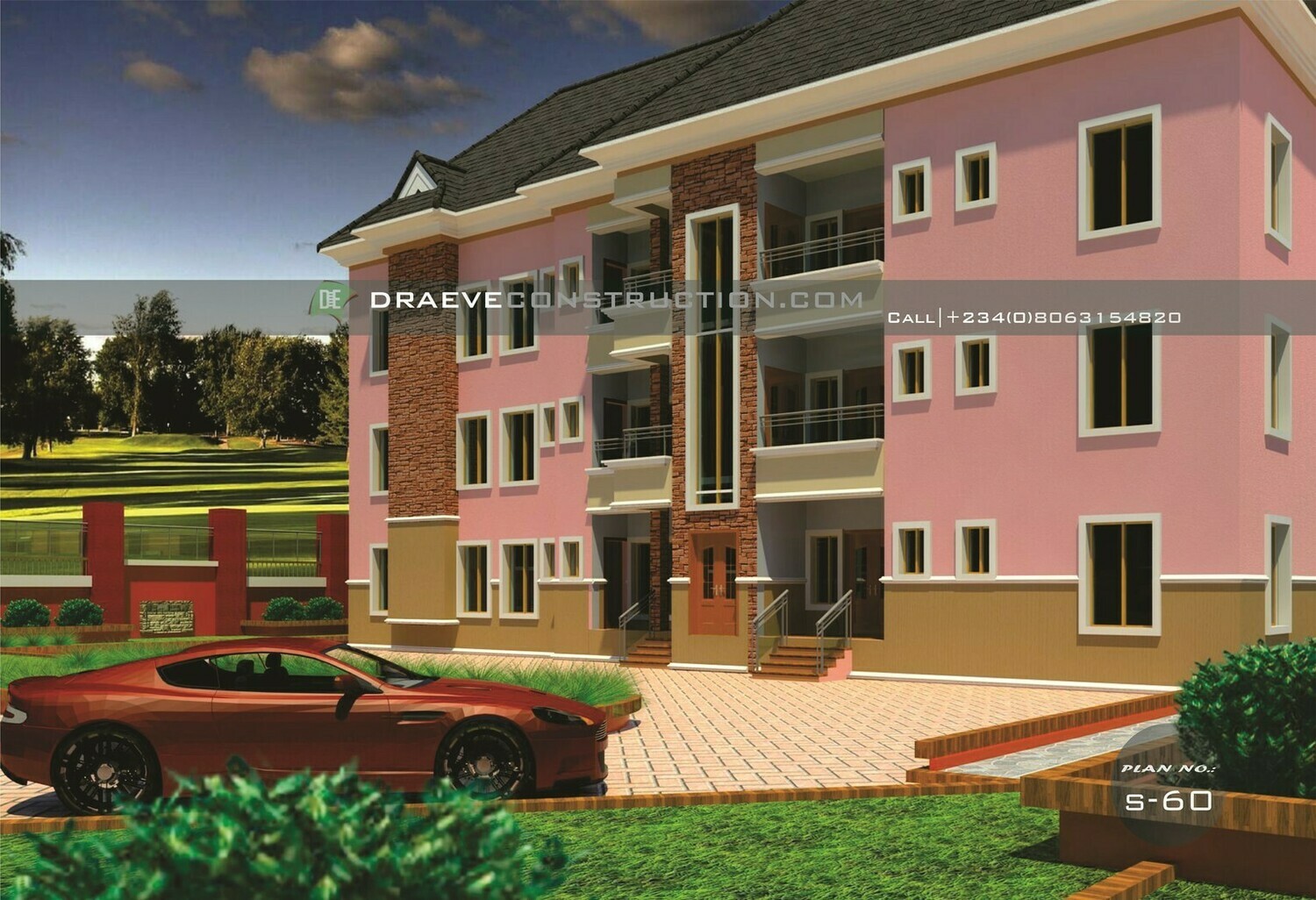 3 Units of 2 &amp; 3 Bedroom Apartments Floorplans Preview | Nigerian House Plans